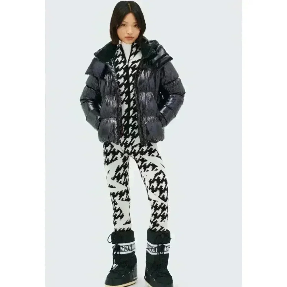 Perfect Moment Metallic January Down Jacket Black Cire NWT NEW! - Picture 2 of 13